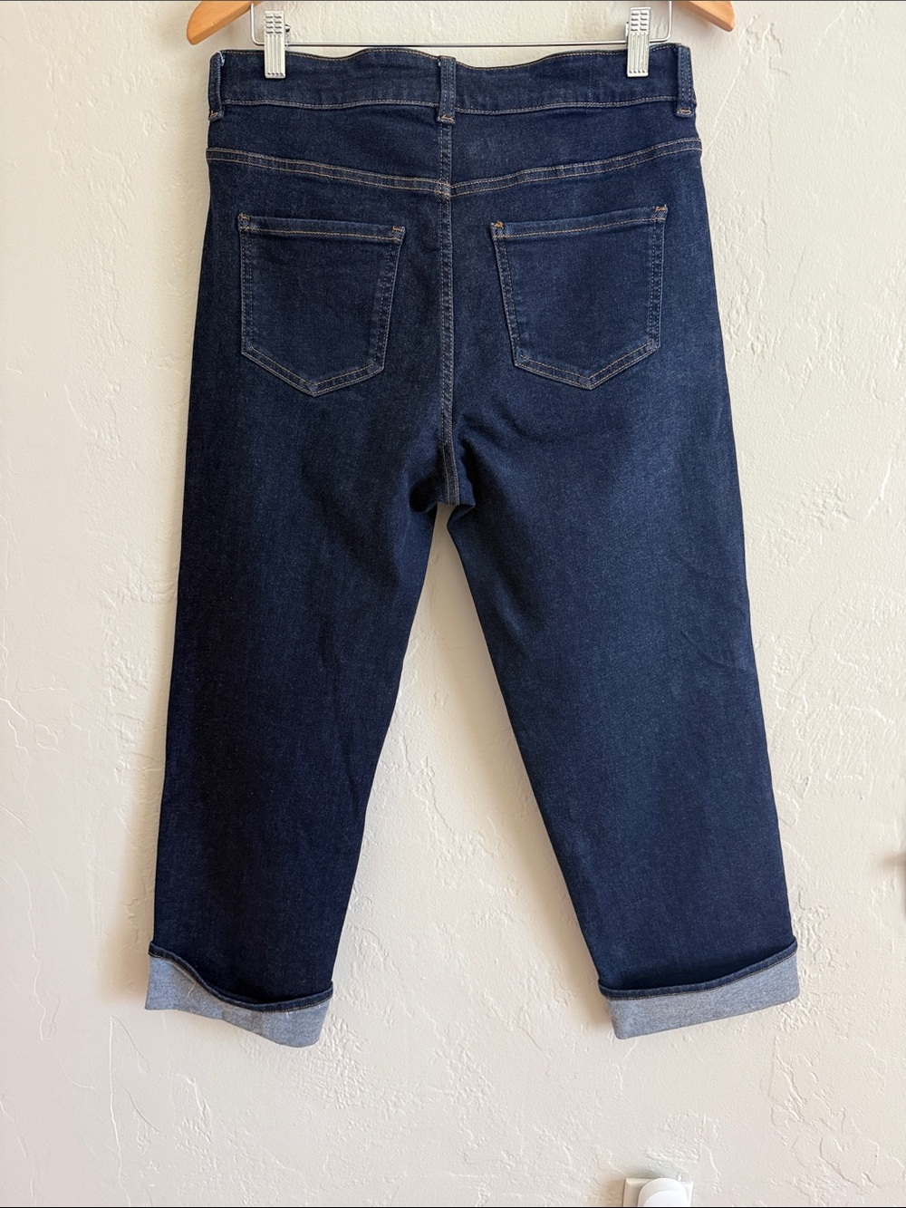 Universal Standard High-waist Dark Indigo Straight Jeans with Cuff - Picture 6 of 16